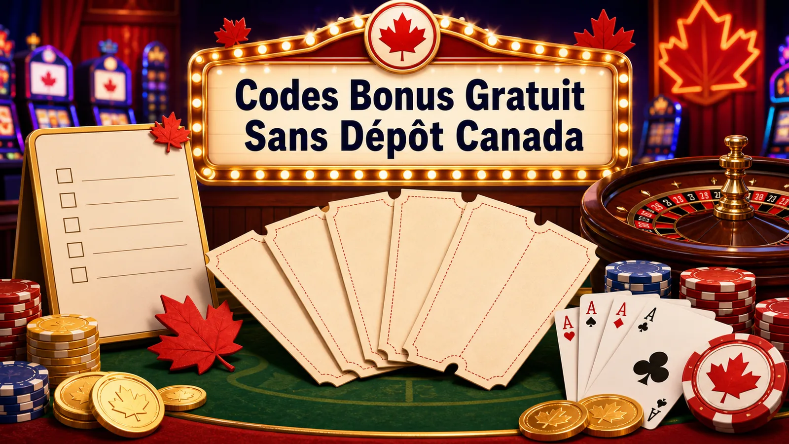 Codes bonus gratuit sans dépôt Canada content banner